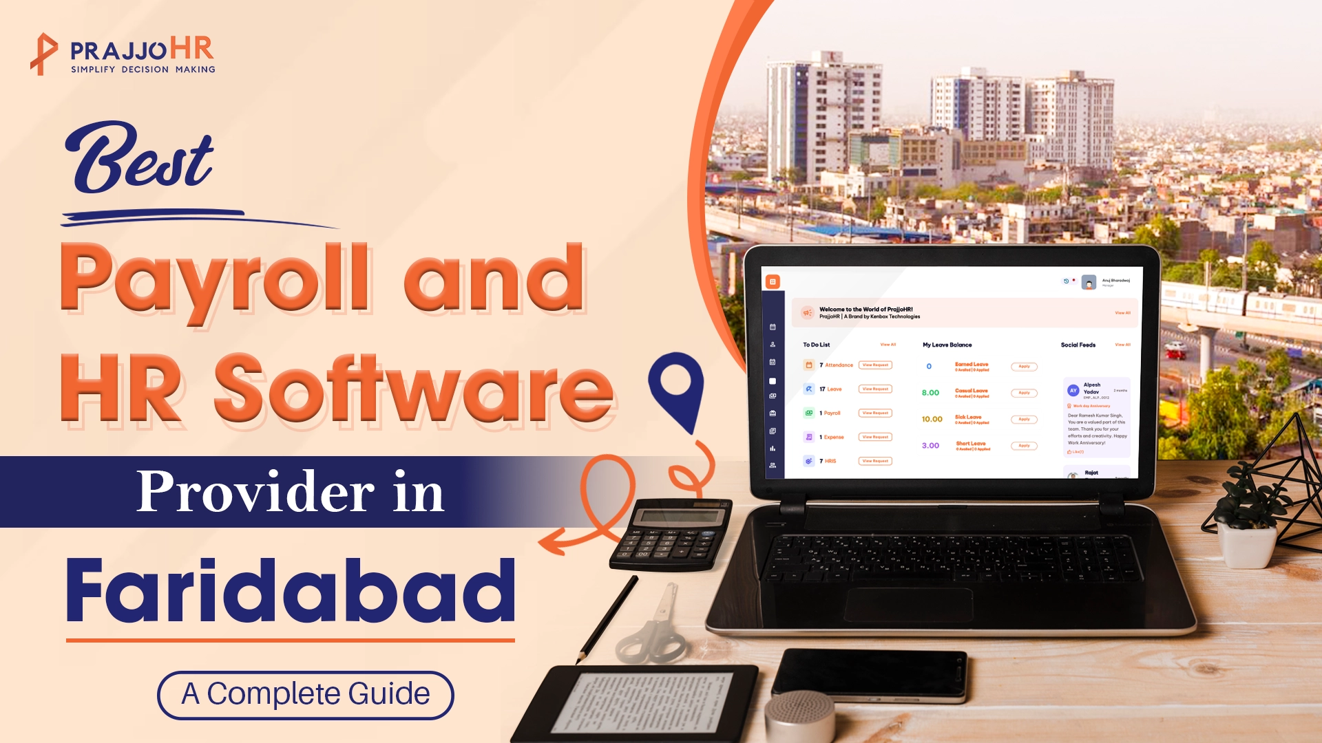 Best HRMS and payroll software in Faridabad by PrajjoHR for streamlined HR and employee management.